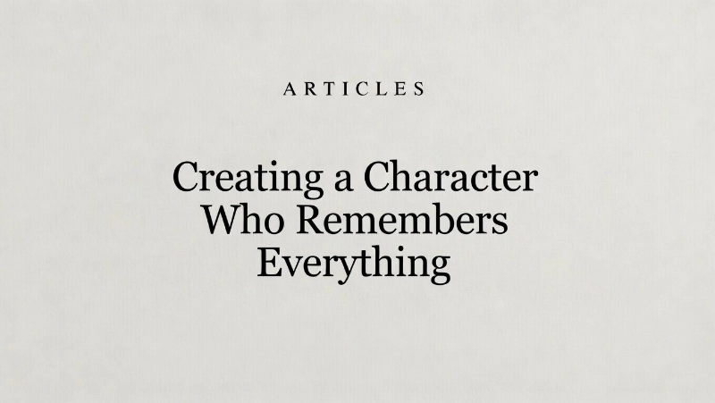 Creating a Character Who Remembers Everything image